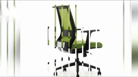 Moderner, ergonomischer, drehbarer Bürostuhl aus ausgezeichnetem Netzgewebe, Personalstuhl mit mittlerer Rückenlehne, Armlehnen und Rollen